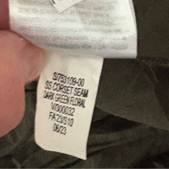 Old Navy Maxi Dress Green Floral Smocked Cottagecore Forest Fairy Milkmaid Large - Picture 9 of 9